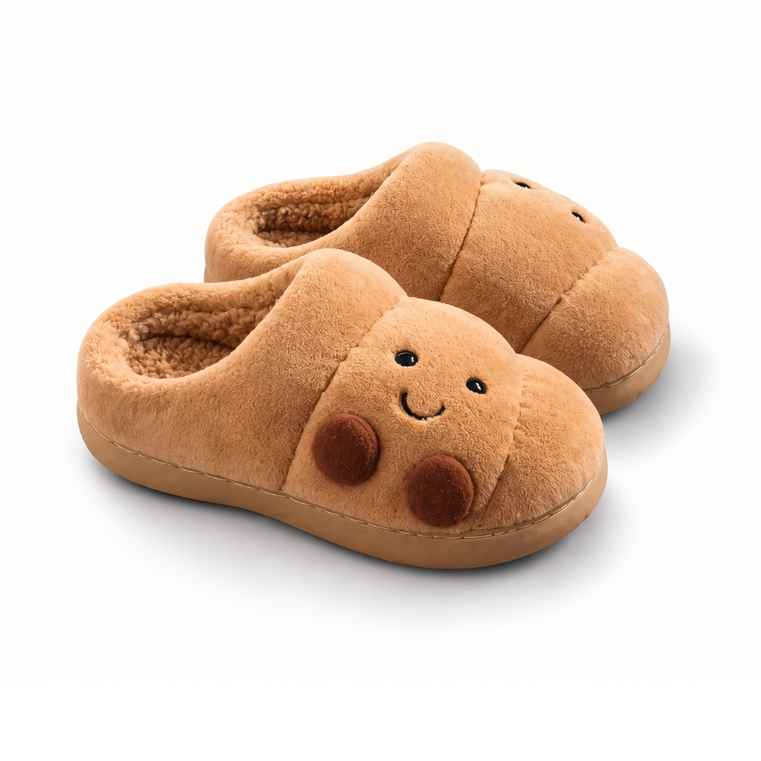 Pantuflas con Diseño de Croissant