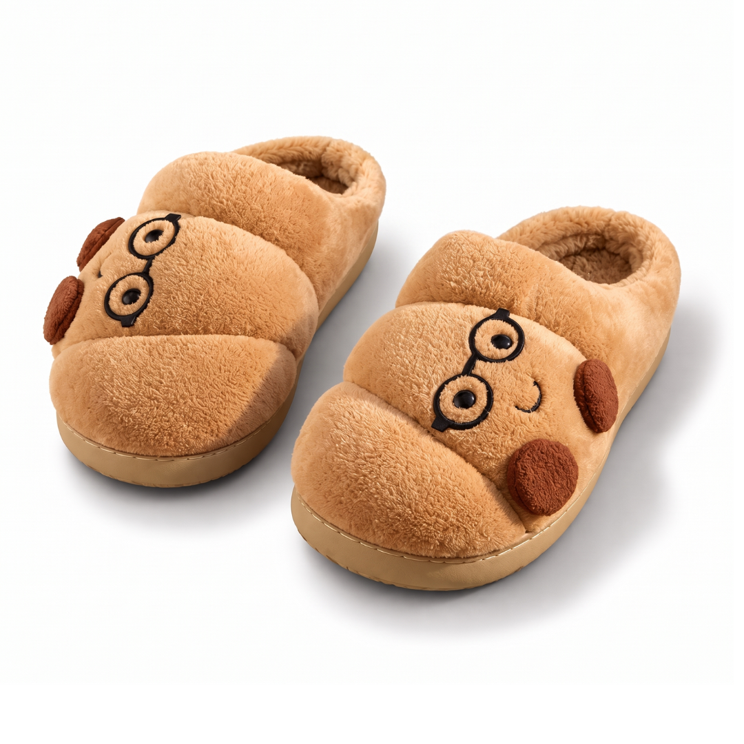 Pantuflas con Diseño de Croissant