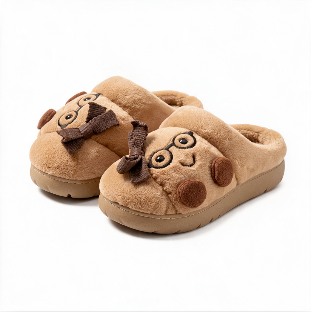 Pantuflas con Diseño de Croissant